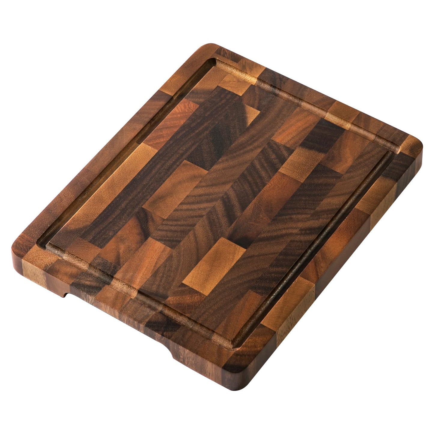 THETCHRY Walnut Cutting Boards for Kitchen, End Grain Wooden Cutting Board, Large Chopping Board Double Sided with Handle, Thick Butcher Block Charcuterie Meal Prep & Serving with Gift Box, 17"×13"×1"