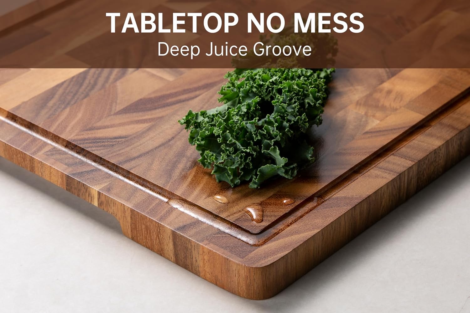 THETCHRY Walnut Wood Cutting Board for Kitchen, End Grain Chopping Board with Juice Groove, Heavy Duty Checkered Board for Cheese and Vegetables, Non-slip Feet 16.5" x 11.6" x 0.8"