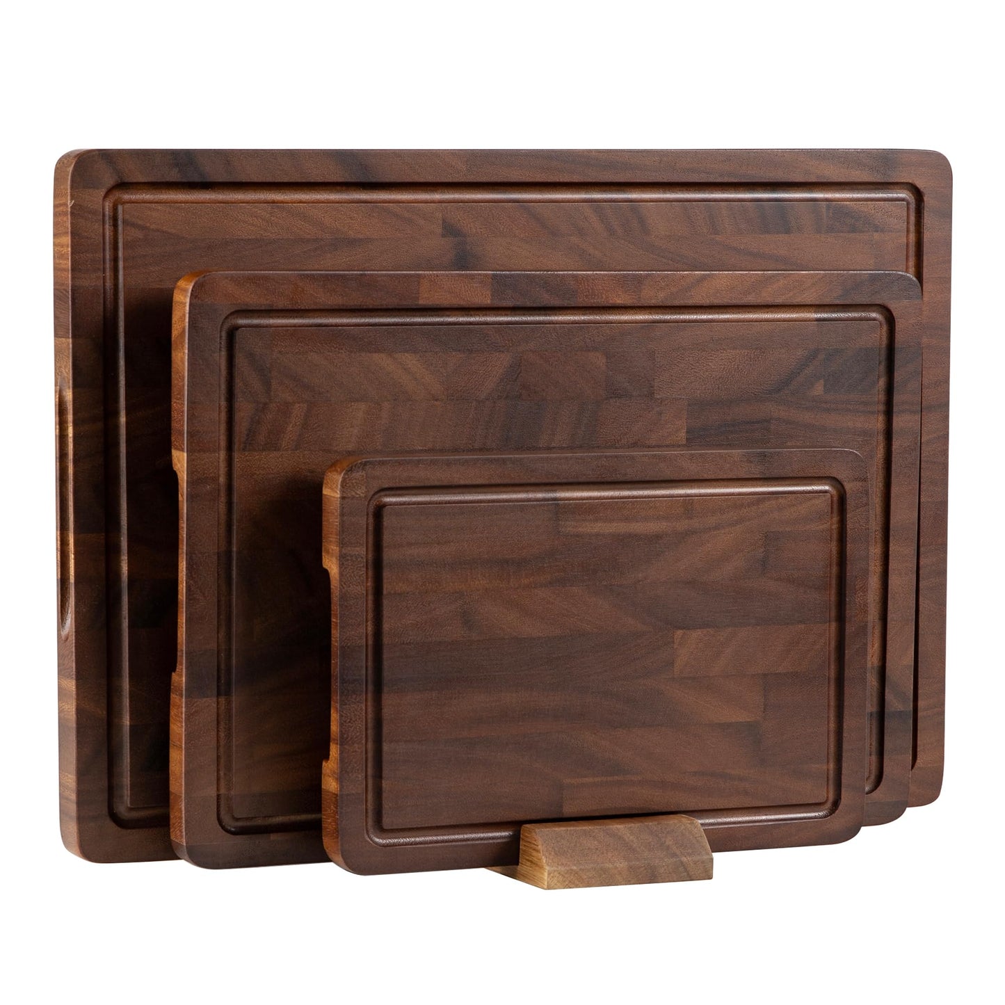 THETCHRY Walnut Cutting Boards for Kitchen, End Grain Wooden Cutting Board, Large Chopping Board Double Sided with Handle, Thick Butcher Block Charcuterie Meal Prep & Serving with Gift Box, 17"×13"×1"
